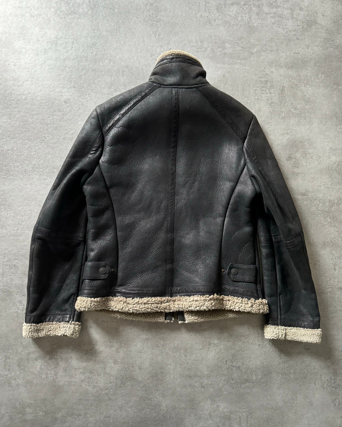 1990s Dolce & Gabbana Shearling Leather Jacket  (S) - 2