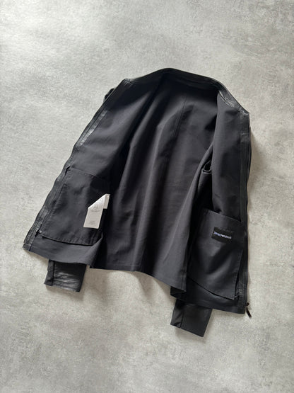 SS2013 Emporio Armani Sophisticated Black Leather Jacket (M) - 5