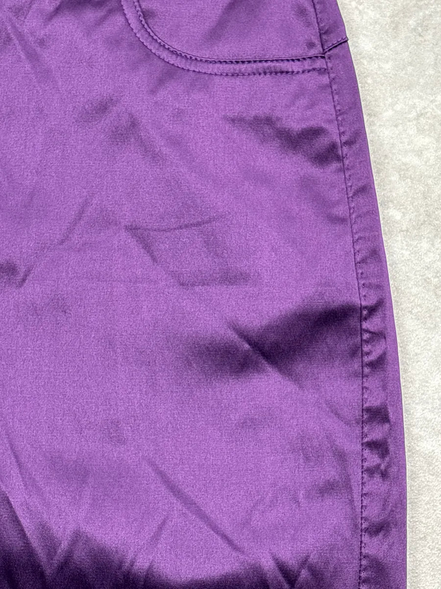 SS2009 Jean Paul Gaultier Purple Satin Bermuda Shorts OmySjDzZ 5