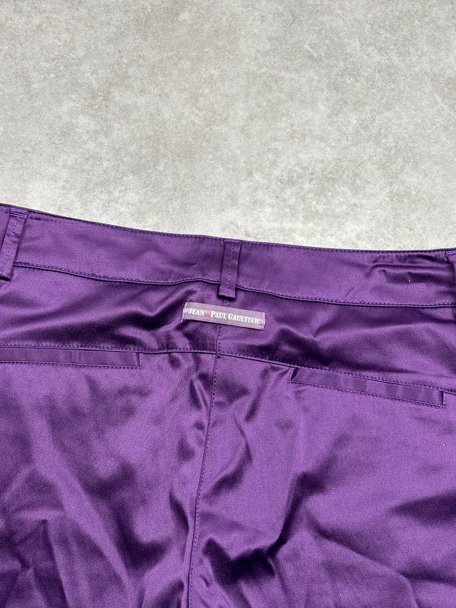 SS2009 Jean Paul Gaultier Purple Satin Bermuda Shorts OmySjDzZ 8