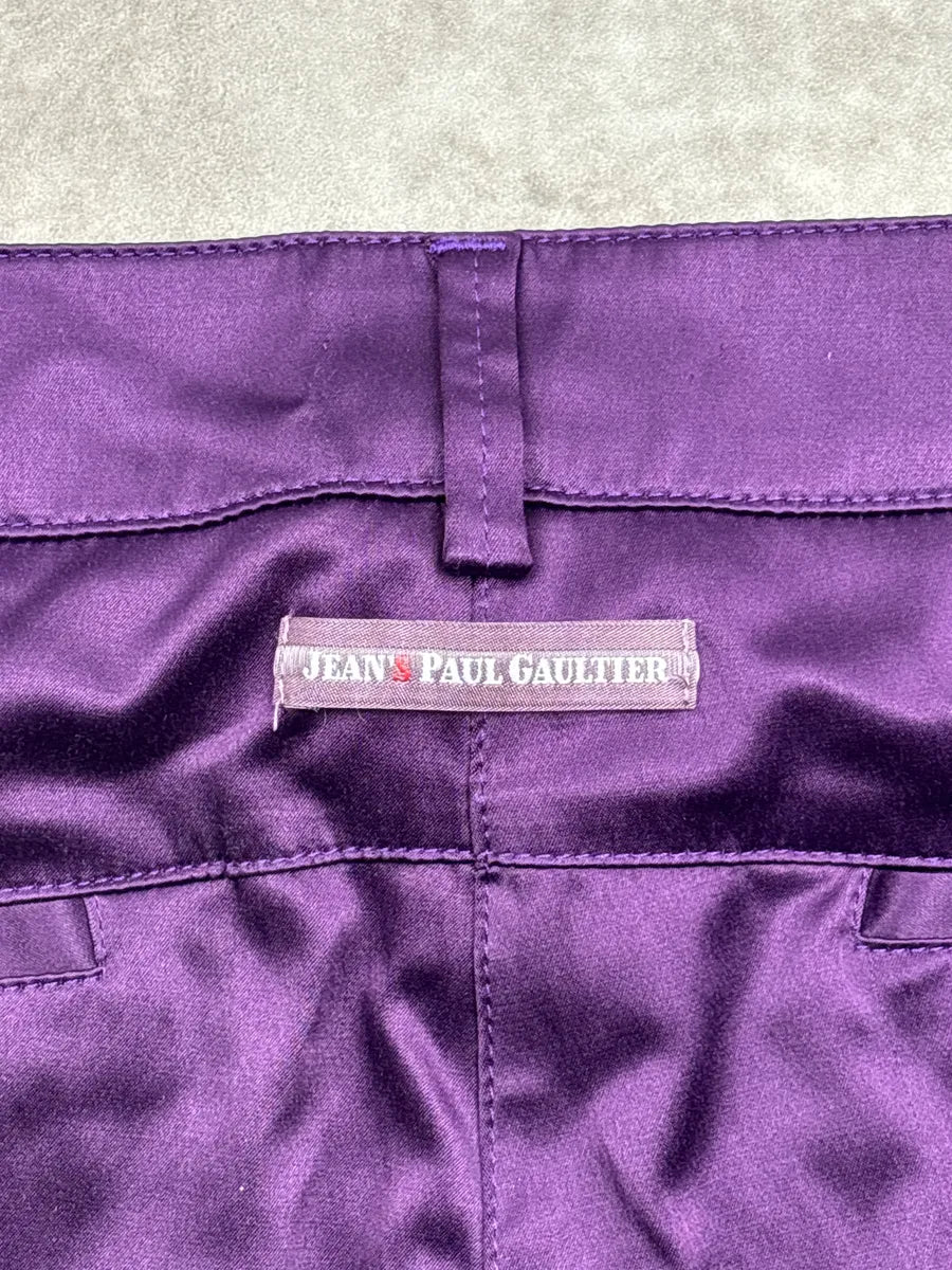 SS2009 Jean Paul Gaultier Purple Satin Bermuda Shorts OmySjDzZ 9
