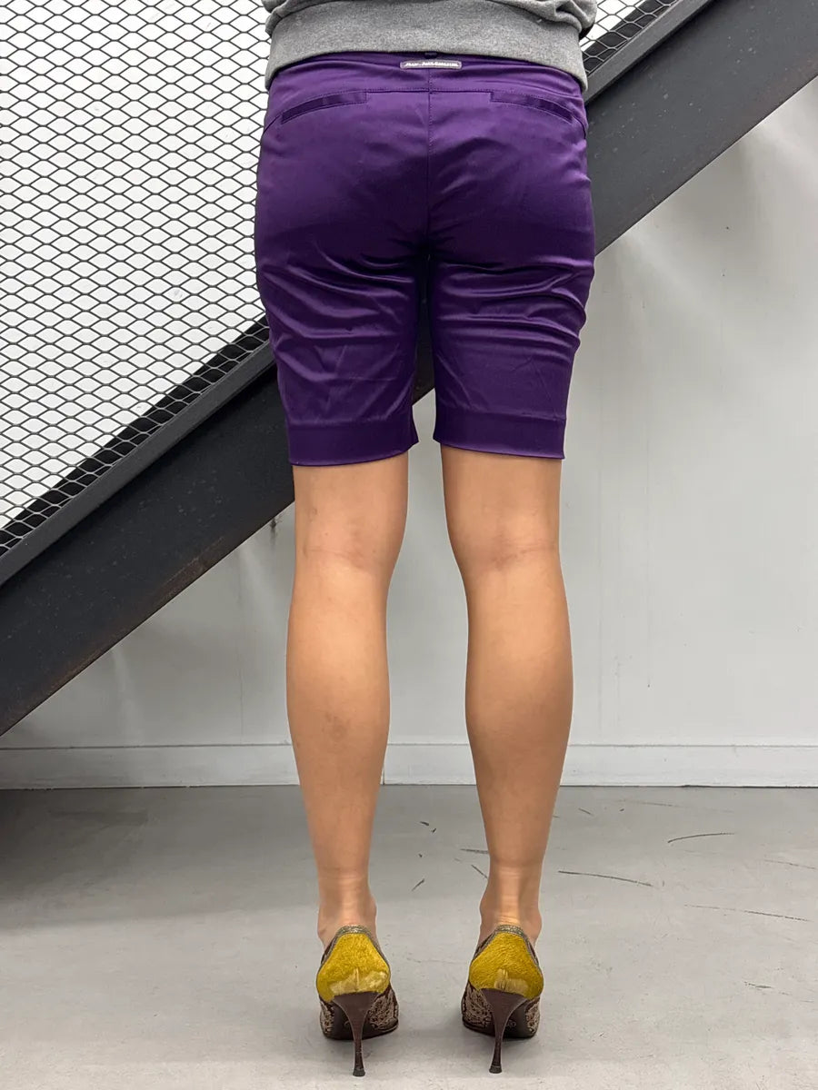 SS2009 Jean Paul Gaultier Purple Satin Bermuda Shorts OmySjDzZ 2