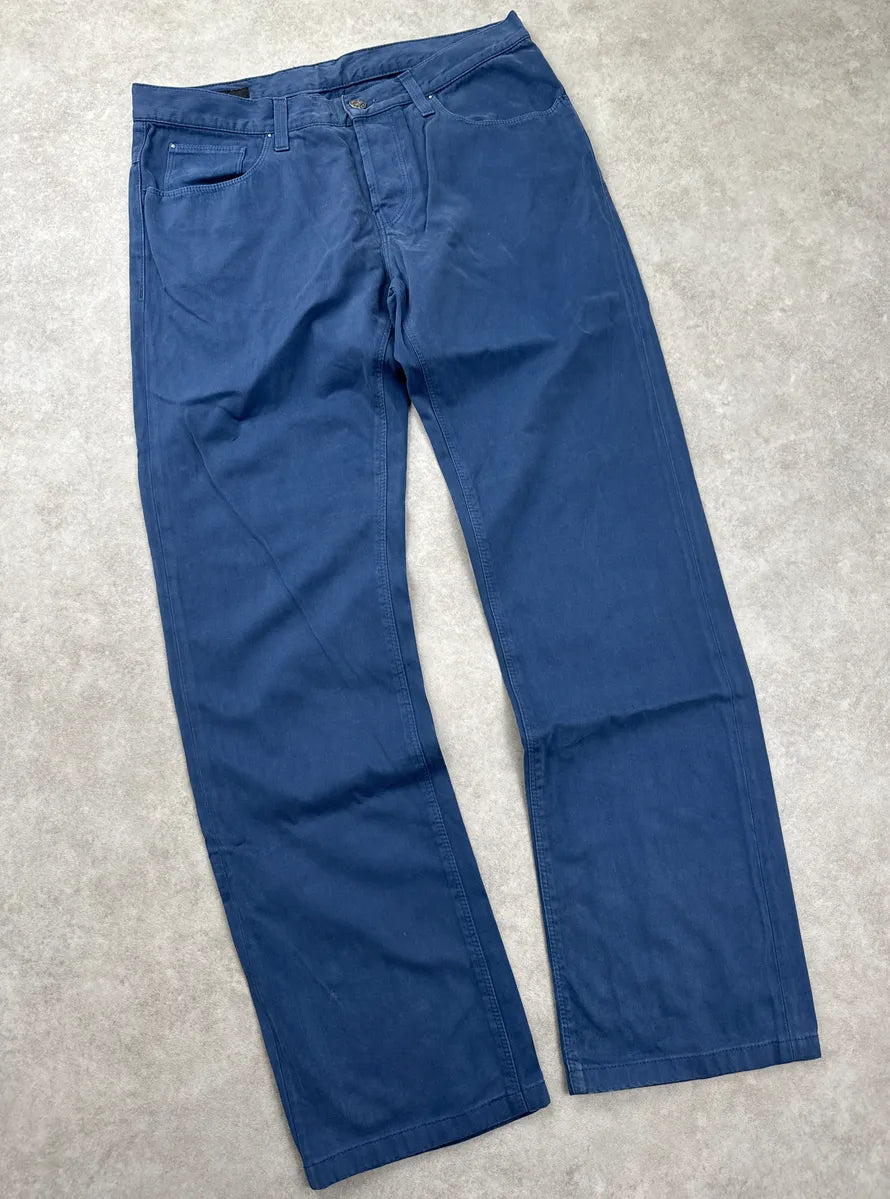 SS2009 Gucci Dark Blue Logo Hardware Straight Pants by Frida Giannini OqFSlowr 4