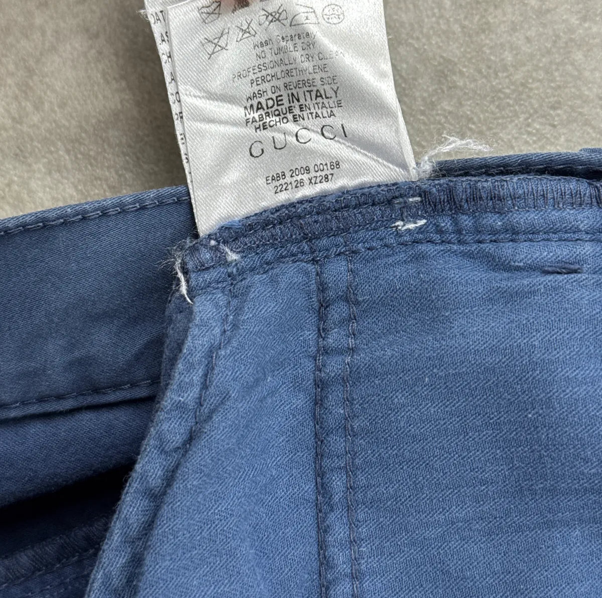 SS2009 Gucci Dark Blue Logo Hardware Straight Pants by Frida Giannini OqFSlowr 11
