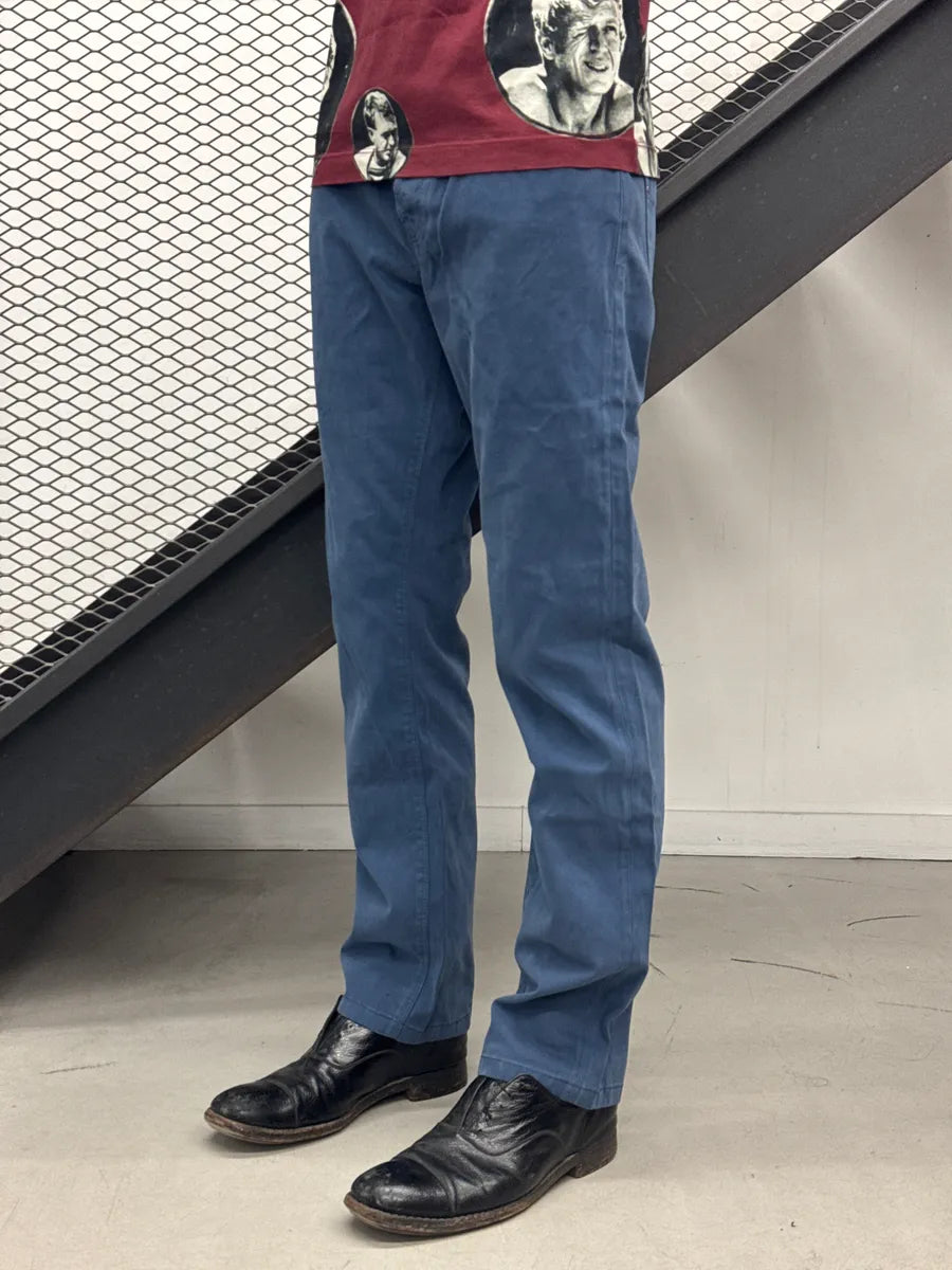 SS2009 Gucci Dark Blue Logo Hardware Straight Pants by Frida Giannini OqFSlowr 2