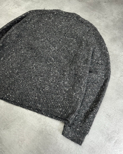 AW2018 Helmut Lang Grey Wool Knit Band Sweater (L/XL) - 6