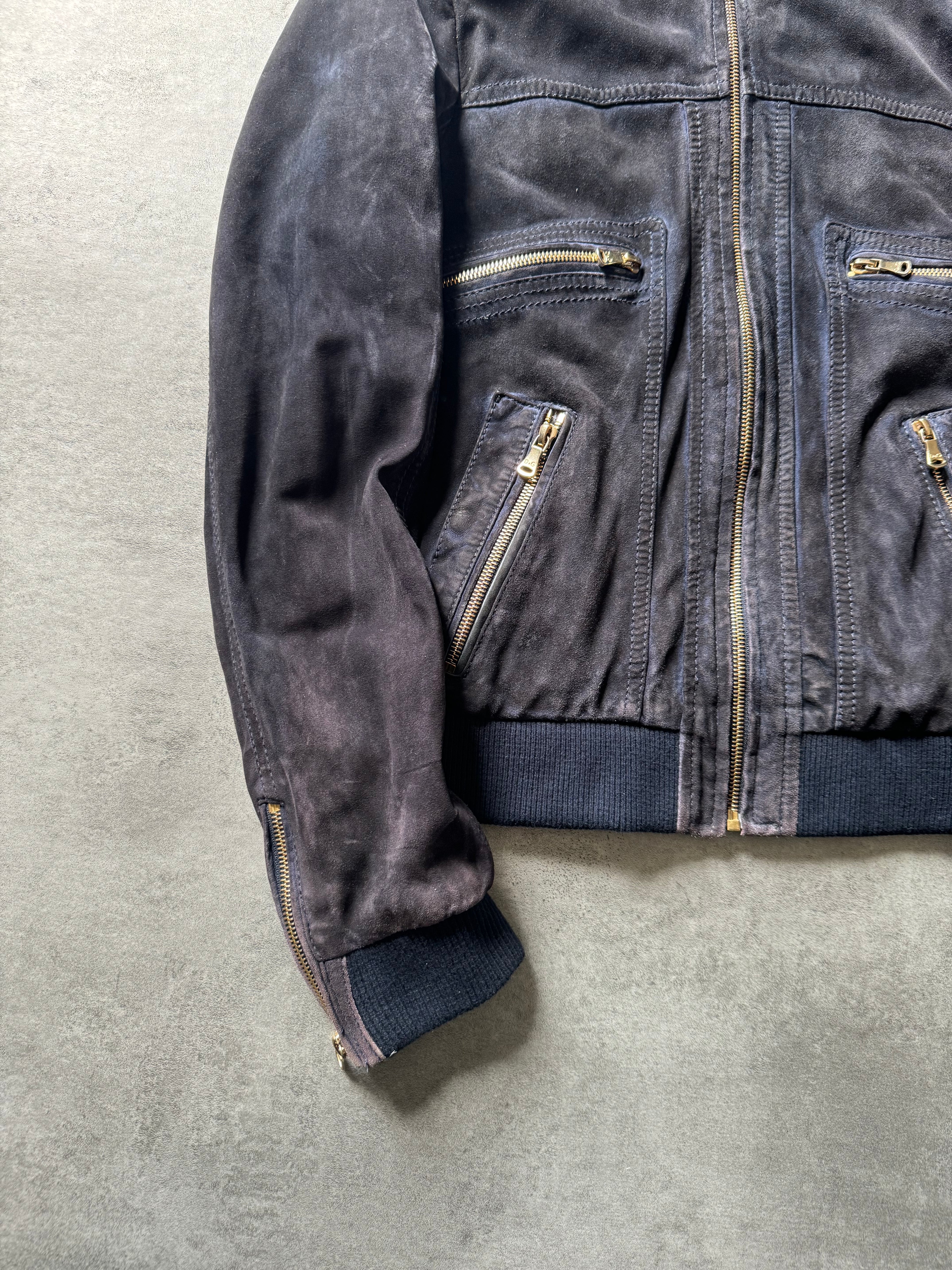 2000s Dolce & Gabbana Biker Navy Jacket  (S) - 6