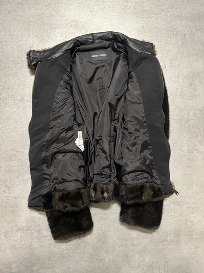 FW2010 Emporio Armani Black Faux Fur Jacket (XS/S) - 4