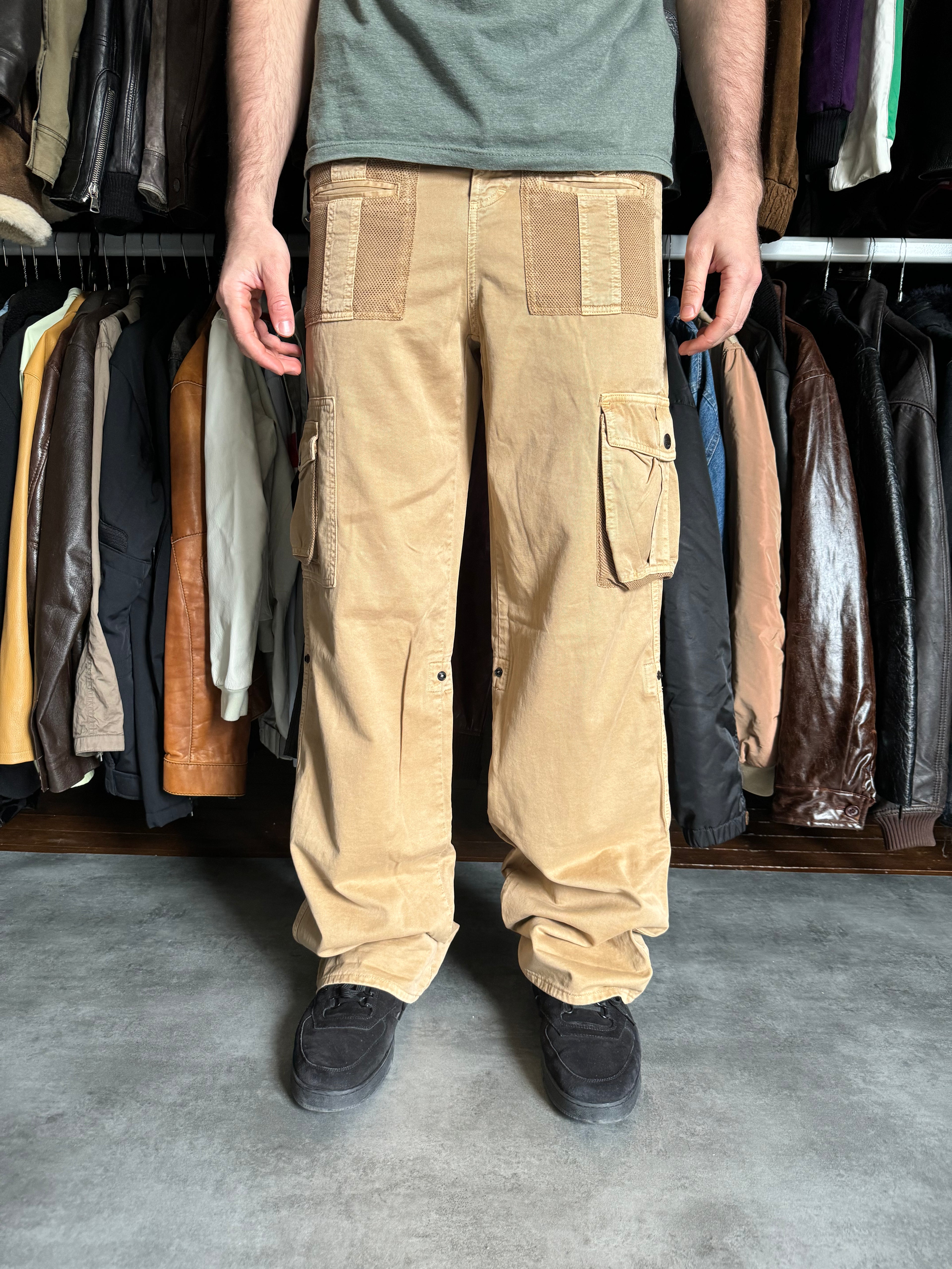 SS2003 Dolce & Gabbana Beige Cargo Utility Pants (L) - 3