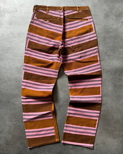 AW2004 Comme des Garçons Homme Plus Pink Geometrical Camel Pants  (S) - 1