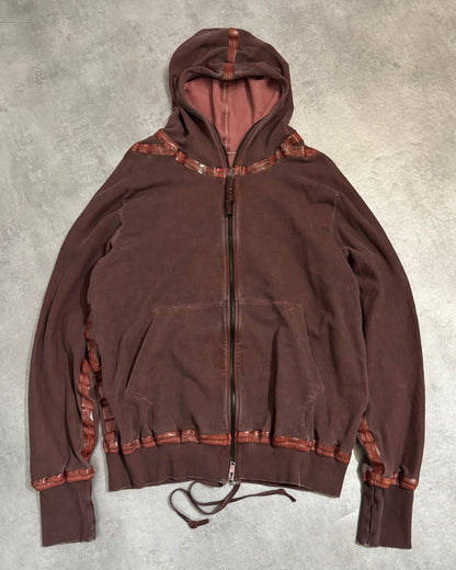 Isaac Sellam ZippyHood Bordeaux Artisanal Sweater (L) - 1