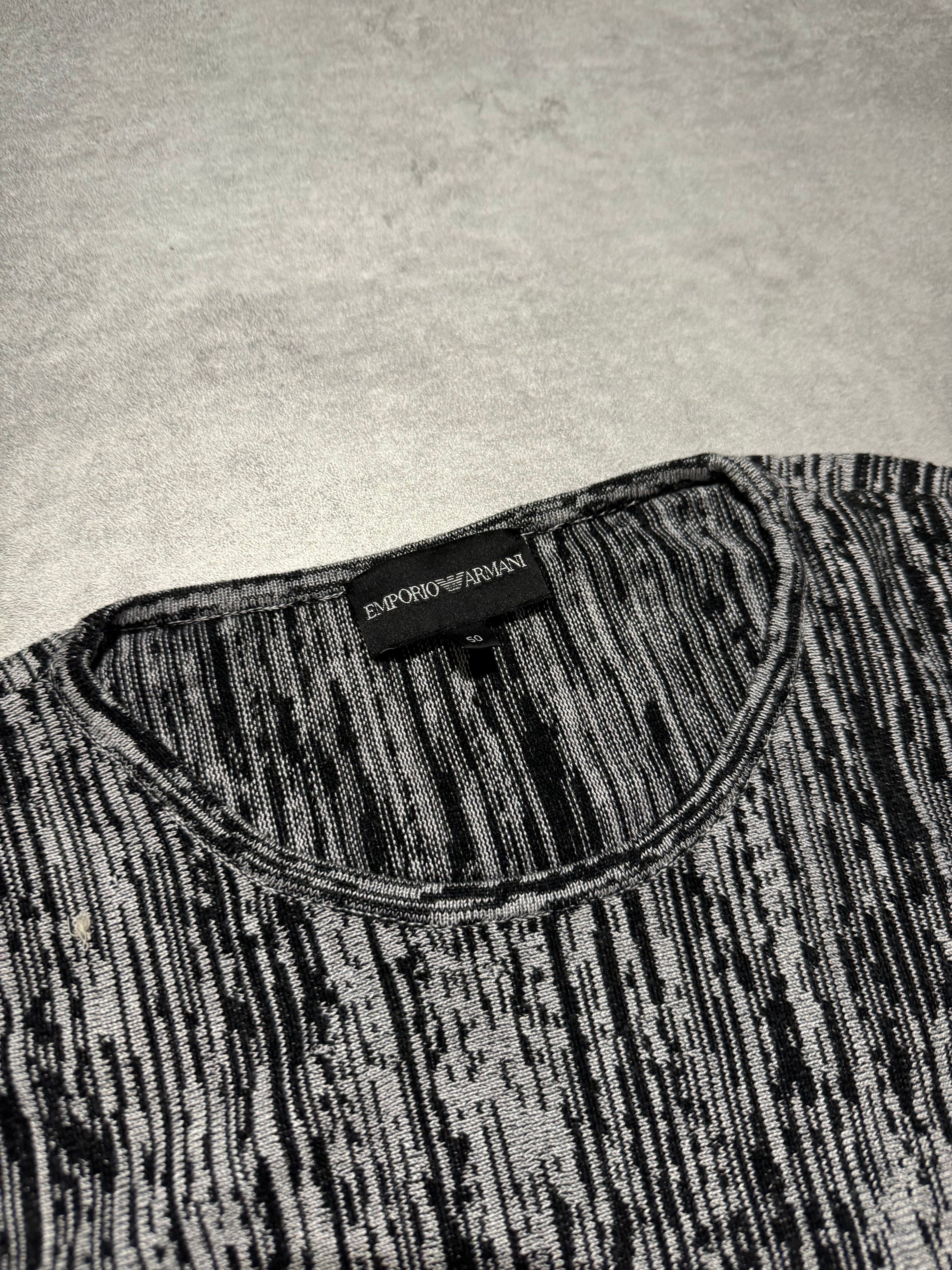 SS2021 Emporio Armani Black & White Contemporary Wool Sweater (M) - 9
