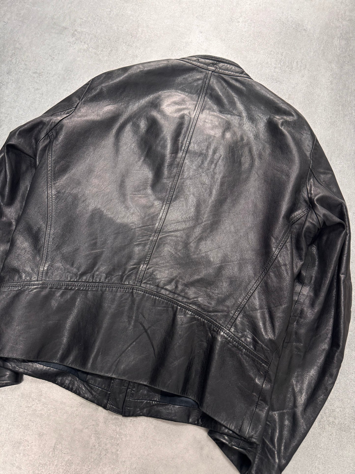 SS2014 Maison Margiela 5-Zip Premium Black Leather Jacket (M) - 3