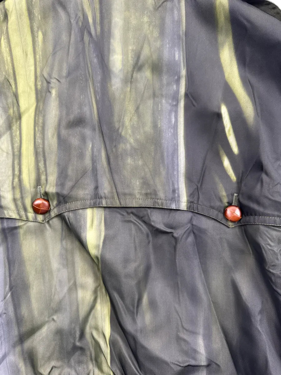 1990s Christian Dior Olive & Black Fur Striped Bomber Jacket PAhLziKn 11