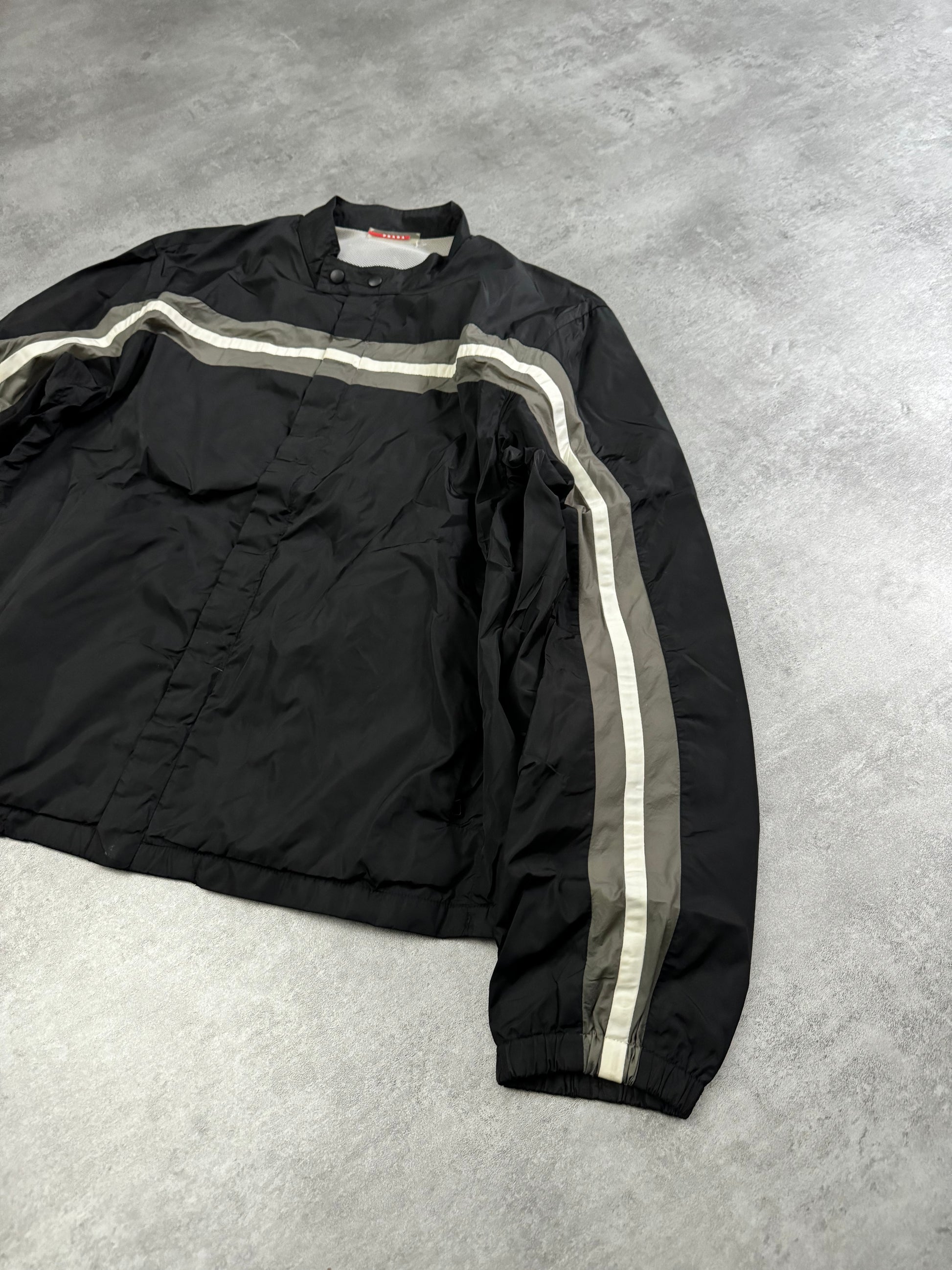 AW2007 Prada Nylon Light Black Windbreaker (L) - 11