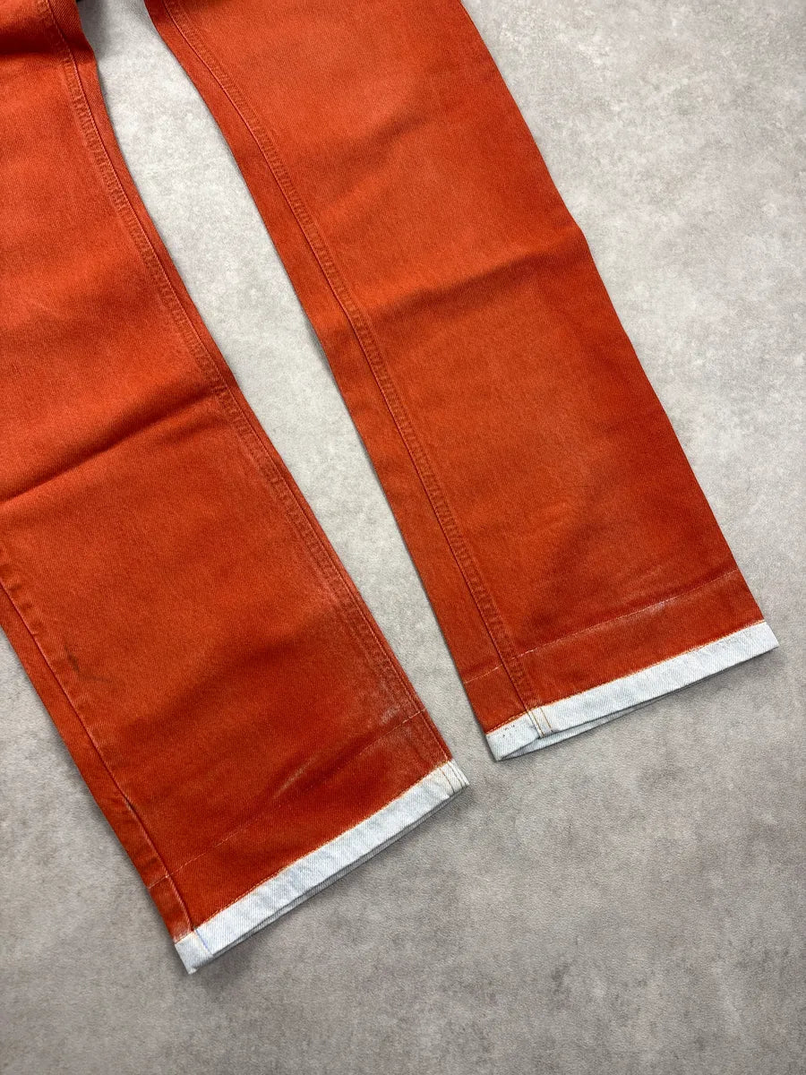2000s Dolce & Gabbana Orange Contrast Denim Jeans PEgDIpDM 7