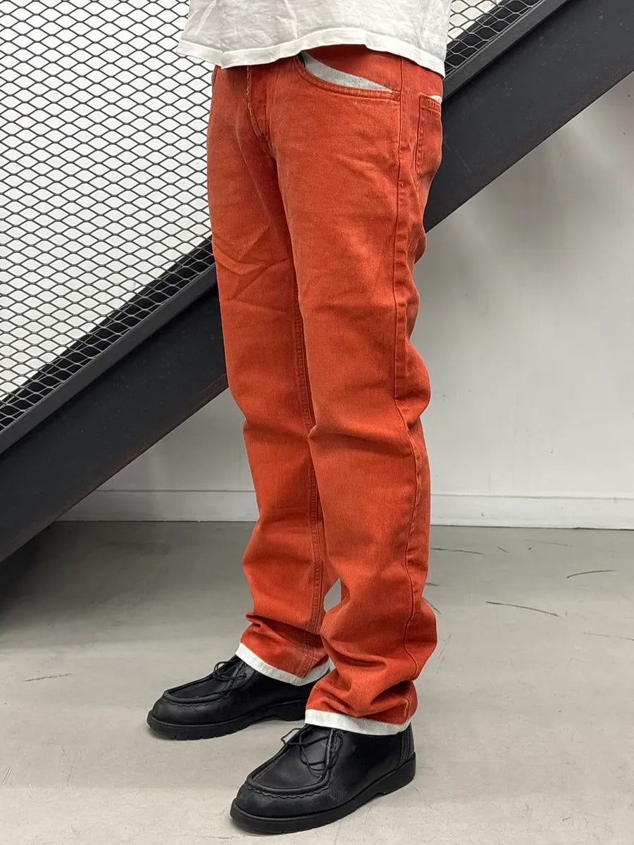 2000s Dolce & Gabbana Orange Contrast Denim Jeans PEgDIpDM 2
