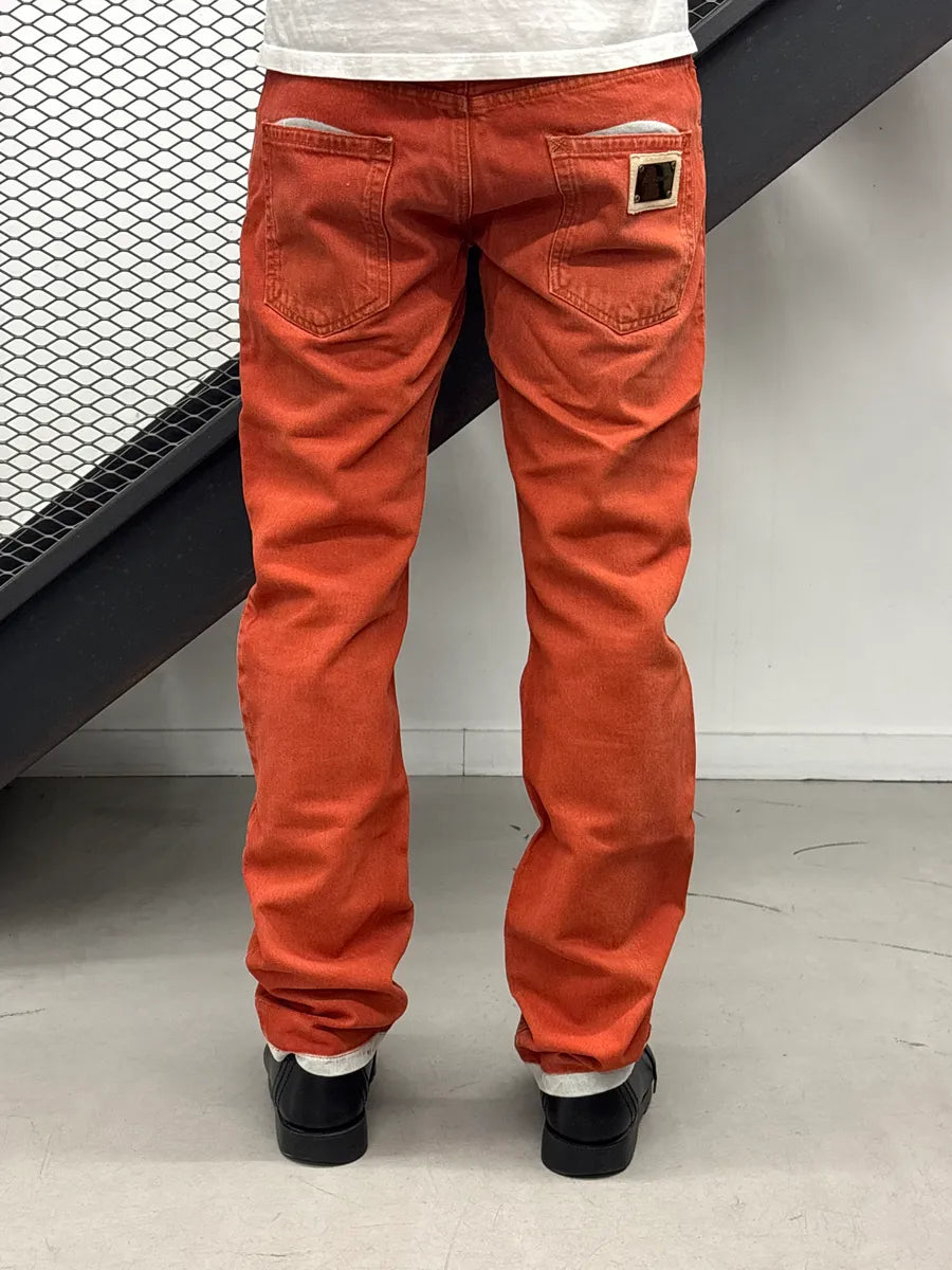 2000s Dolce & Gabbana Orange Contrast Denim Jeans PEgDIpDM 3