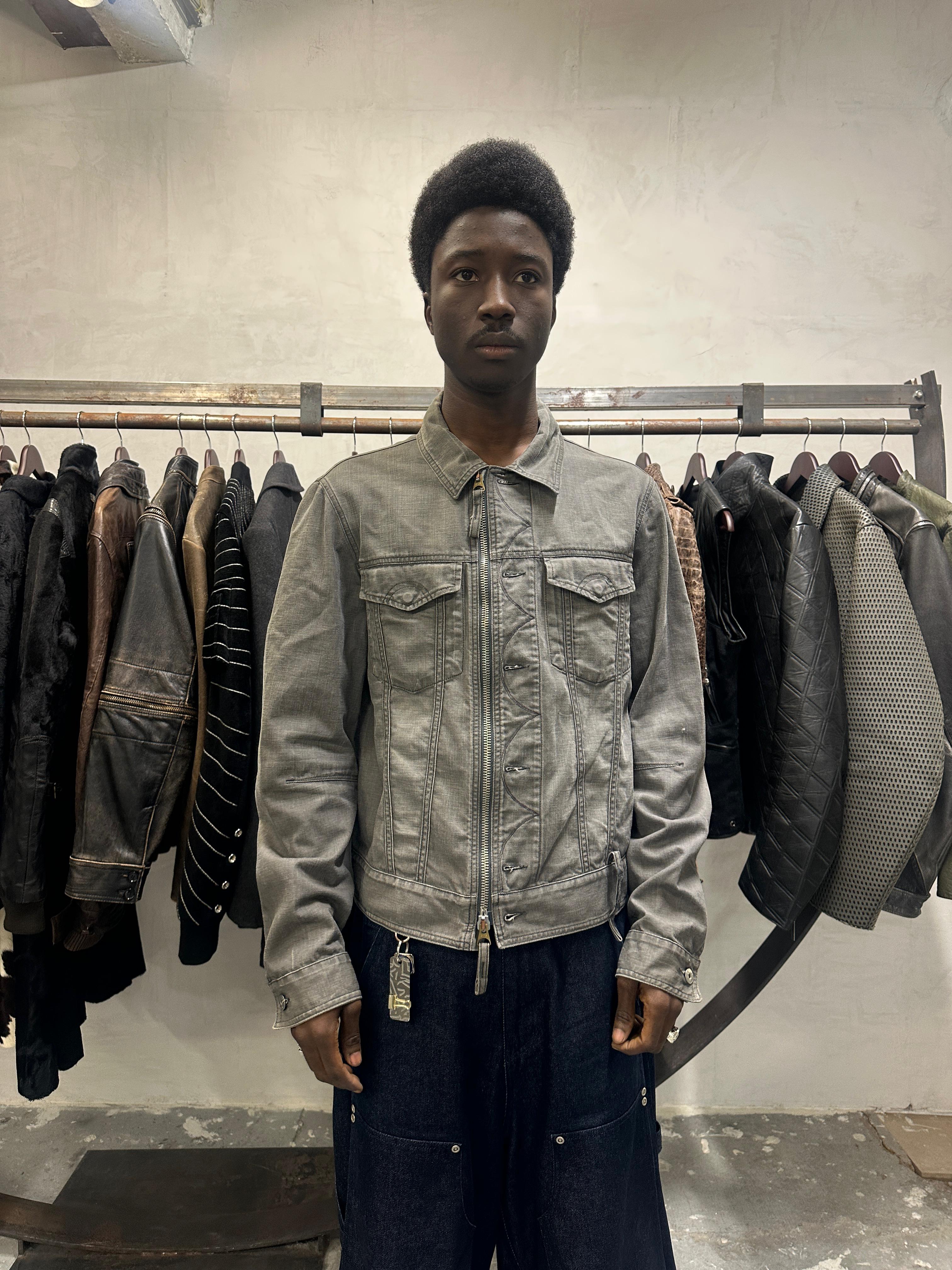 2000s Marithé + François Girbaud Grey Buttoned Jacket