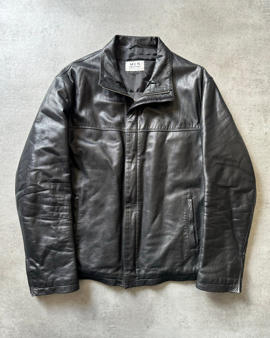 1990s Givenchy Black Premium Fine Leather Jacket  (XL) - 1