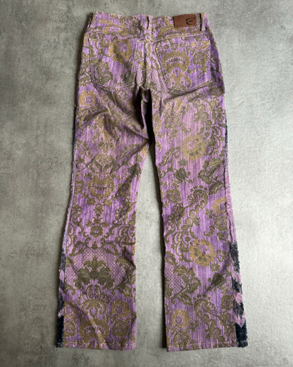 SS2005 Cavalli Mountain Peninsula Purple Relaxed Pants (S) - 4