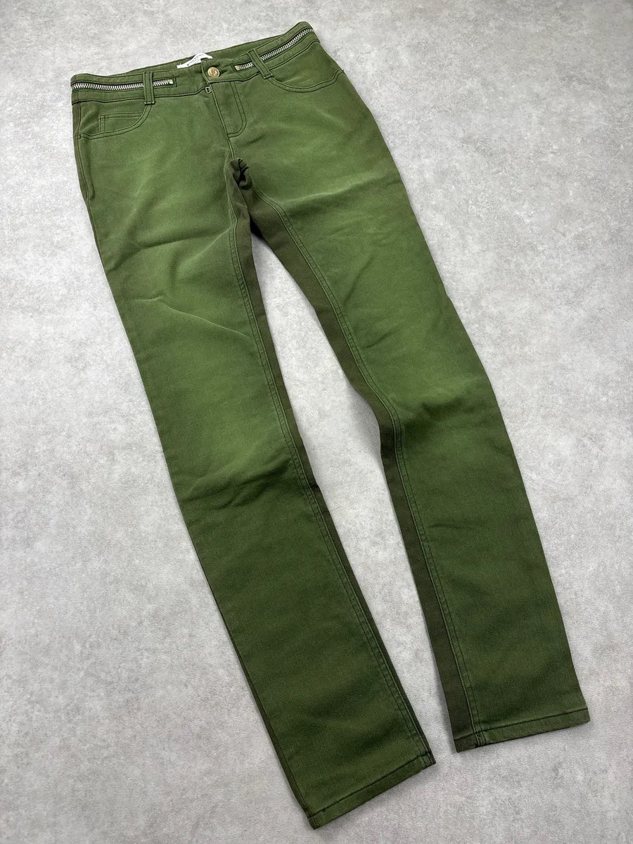 SS2012 Givenchy Olive Exposed Zip Waist pants PNkSmsfj 4