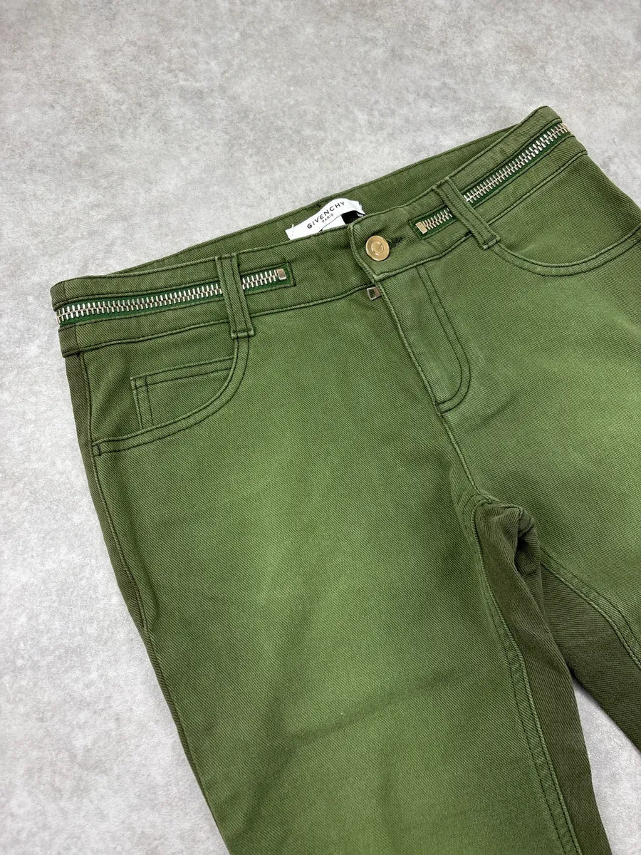 SS2012 Givenchy Olive Exposed Zip Waist pants PNkSmsfj 5