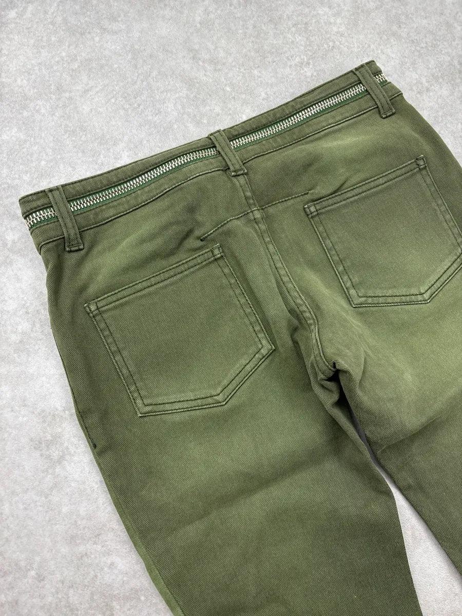 SS2012 Givenchy Olive Exposed Zip Waist pants PNkSmsfj 7