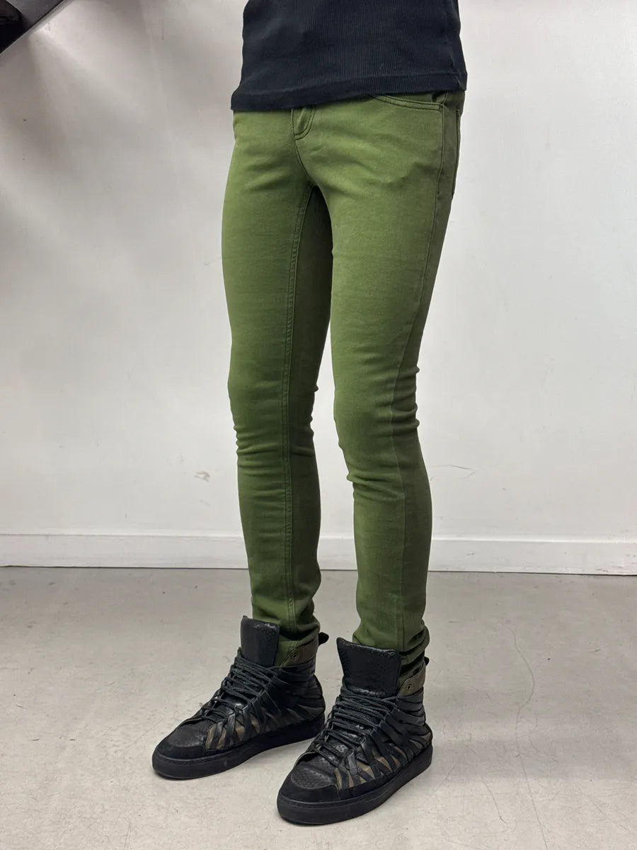 SS2012 Givenchy Olive Exposed Zip Waist pants PNkSmsfj 2