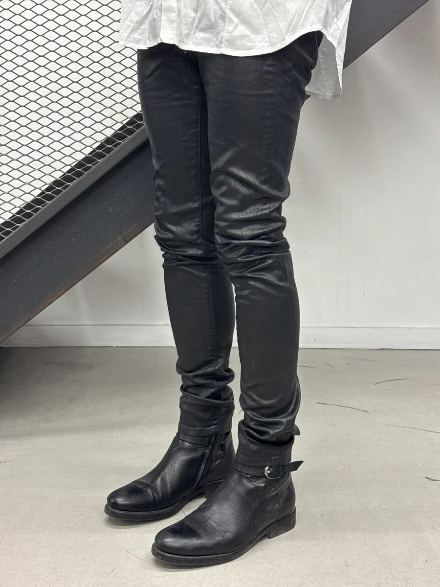 Diesel Black Waxed Coated Skinny Jeans POBWXNti 2