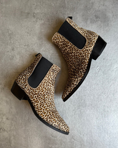 SS2019 Celine Leopard Chelsea Boots Calfskin Leather by Hedi Slimane (40) - 3