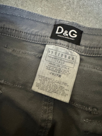 SS2004 Dolce & Gabbana Multi Pockets Cargo Grey Pants (M) - 4