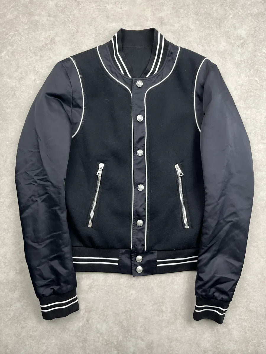 Balmain Black Back Logo Bomber Jacket PSYjvBJx 0