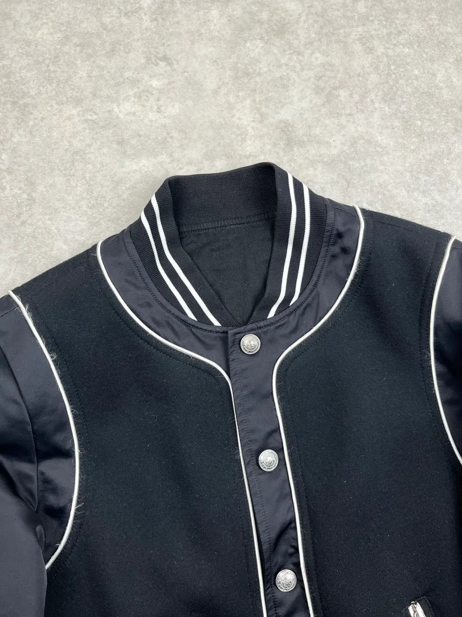 Balmain Black Back Logo Bomber Jacket PSYjvBJx 5