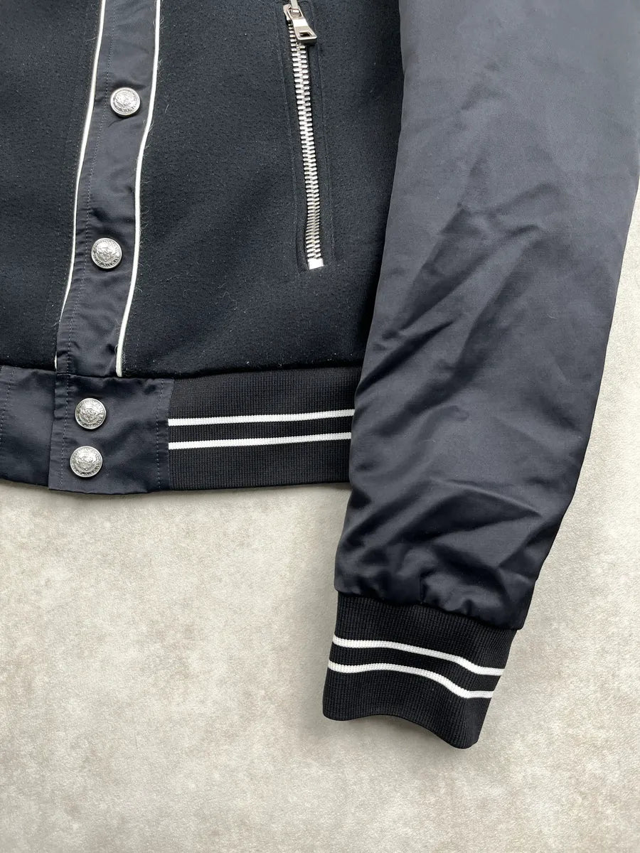 Balmain Black Back Logo Bomber Jacket PSYjvBJx 8