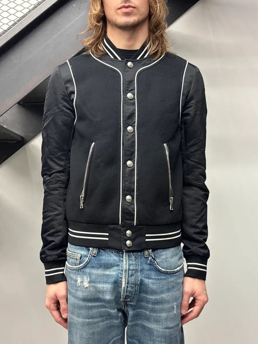 Balmain Black Back Logo Bomber Jacket PSYjvBJx 1