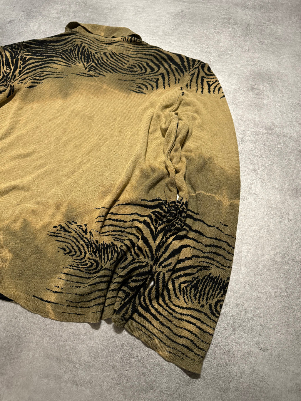 2000s Roberto Cavalli Zebra Desert Finger Print Polo Sweater (S) - 5