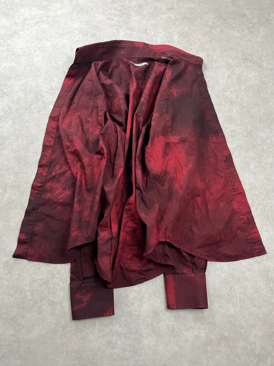AW2001 Dolce & Gabbana Dyed Dark Red Shirt PWWoQEHE 7