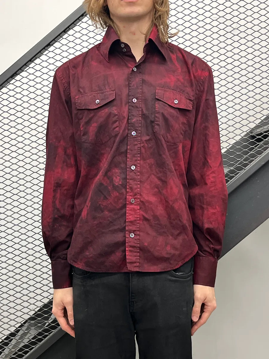 AW2001 Dolce & Gabbana Dyed Dark Red Shirt PWWoQEHE 1