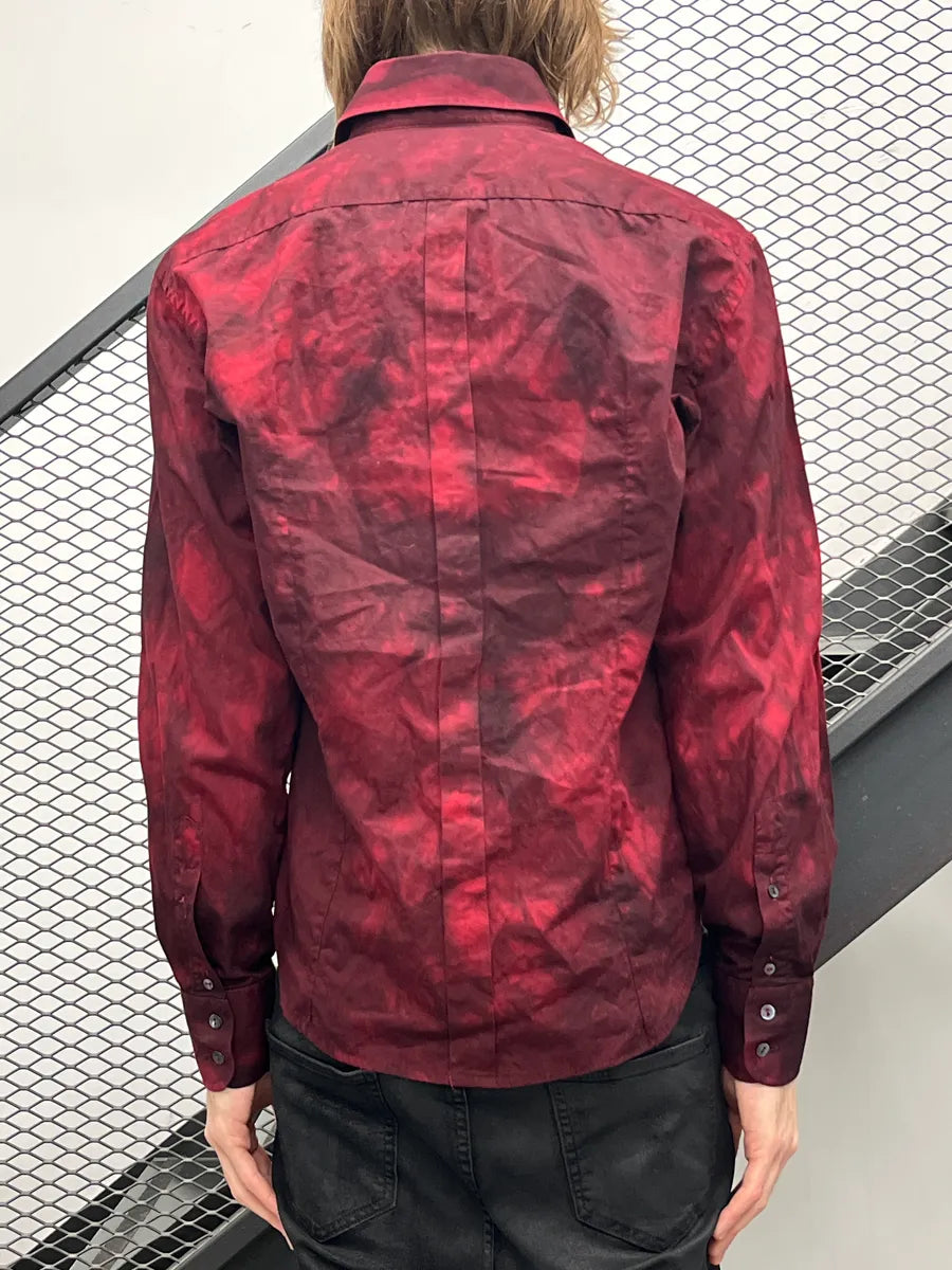 AW2001 Dolce & Gabbana Dyed Dark Red Shirt PWWoQEHE 2
