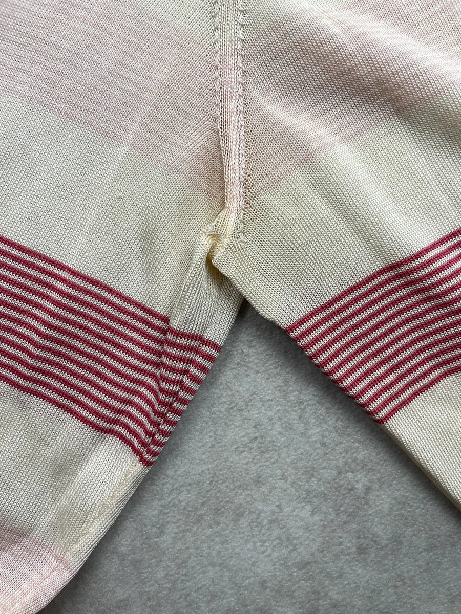 2000s Louis Vuitton Cream Silk Monogram Striped Sweater PYeprRpT 7
