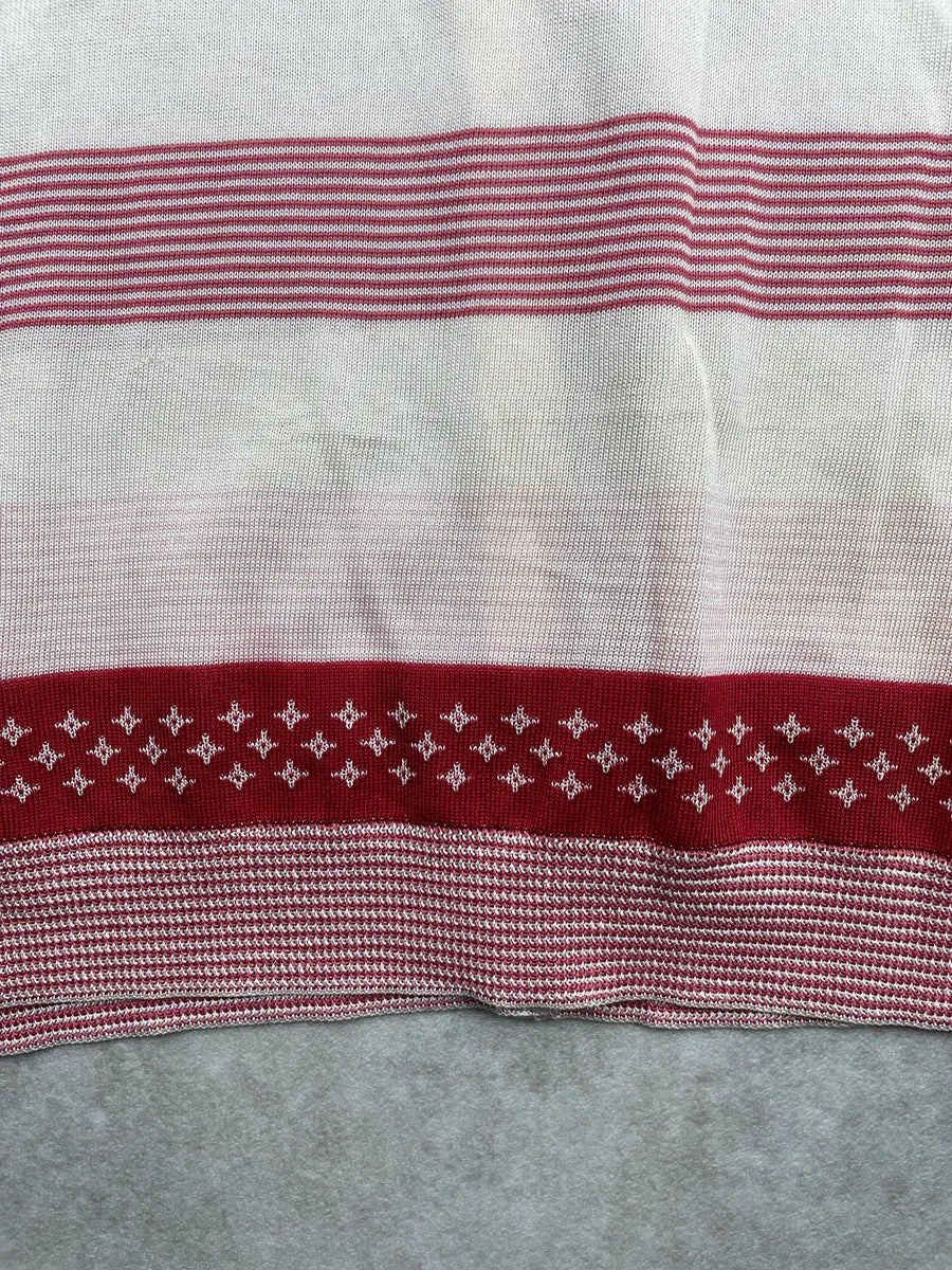 2000s Louis Vuitton Cream Silk Monogram Striped Sweater PYeprRpT 9