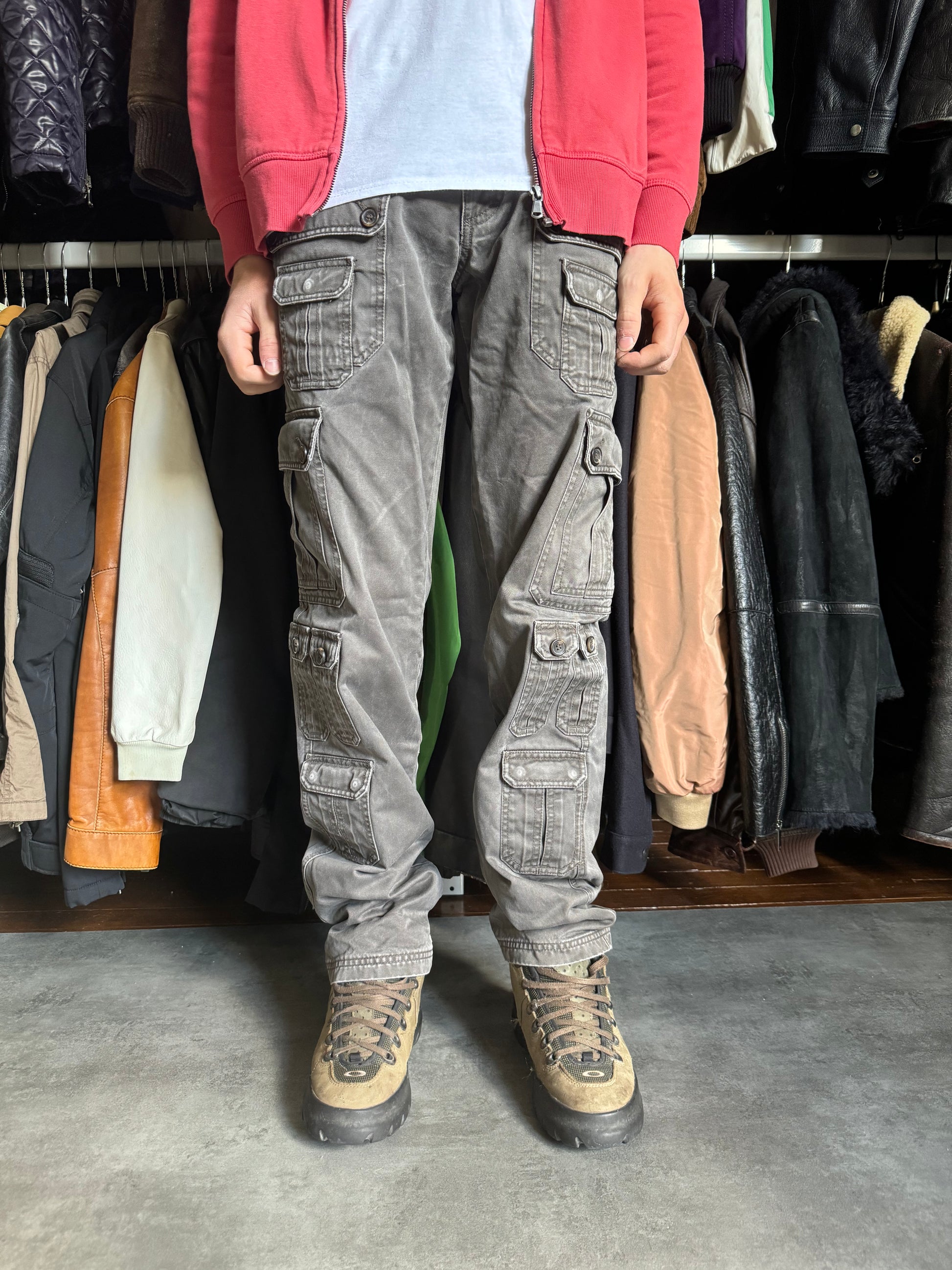 SS2008 Dolce & Gabbana 22 Pockets Grey Cargo Pants (L) - 3