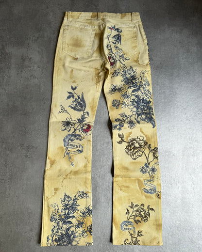 SS2003 Roberto Cavalli Tattoo Tiger Pants (XS) - 2