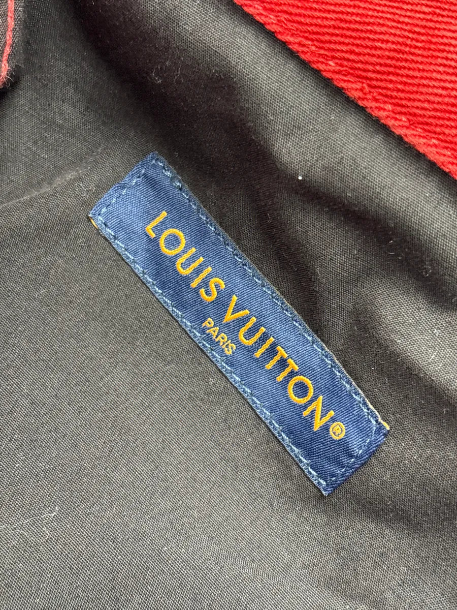 SS2024 Louis Vuitton Red Denim Monogram Ombré Straight-Leg Jeans PfiGEwVS 9