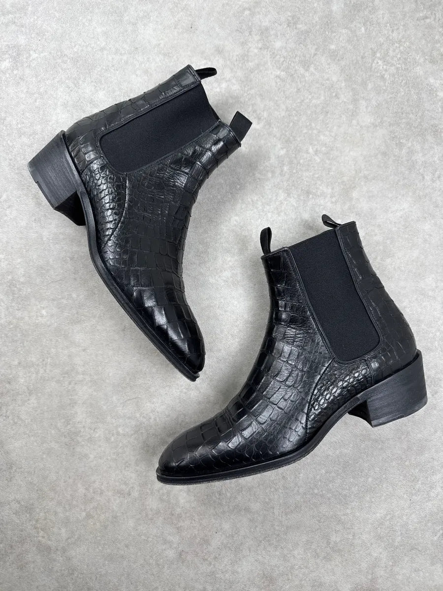 Giuseppe Zanotti Black Crocodile Leather Boots PfpTAryi 1