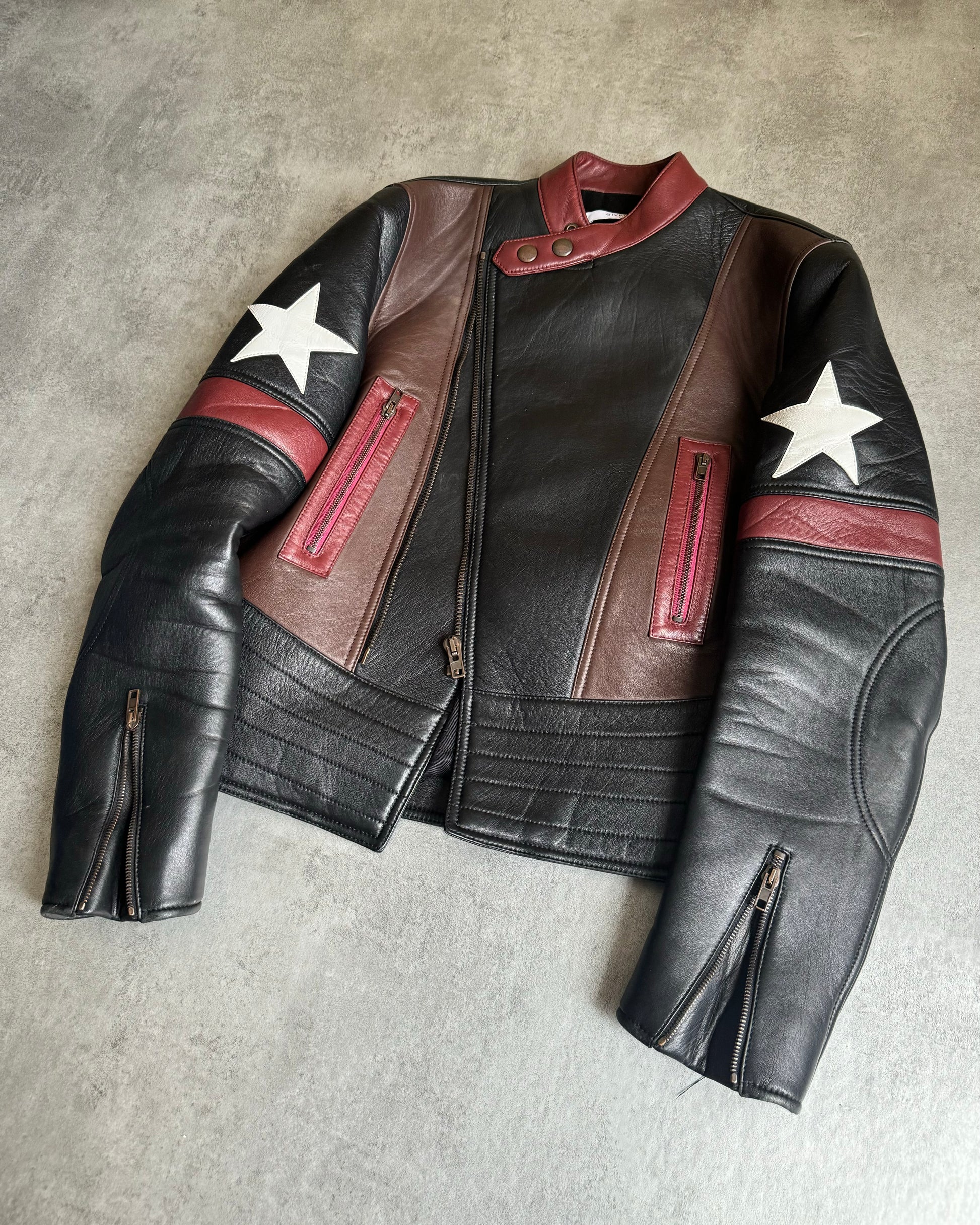 AW2016 Givenchy Moto Star Asymmetrical Biker Leather Jacket by Riccardo Tisci (M) - 5