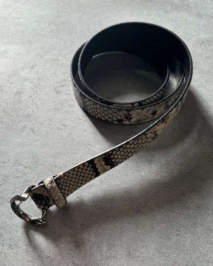 Cavalli Python Snake Print Genuine Leather Belt  (OS) - 3
