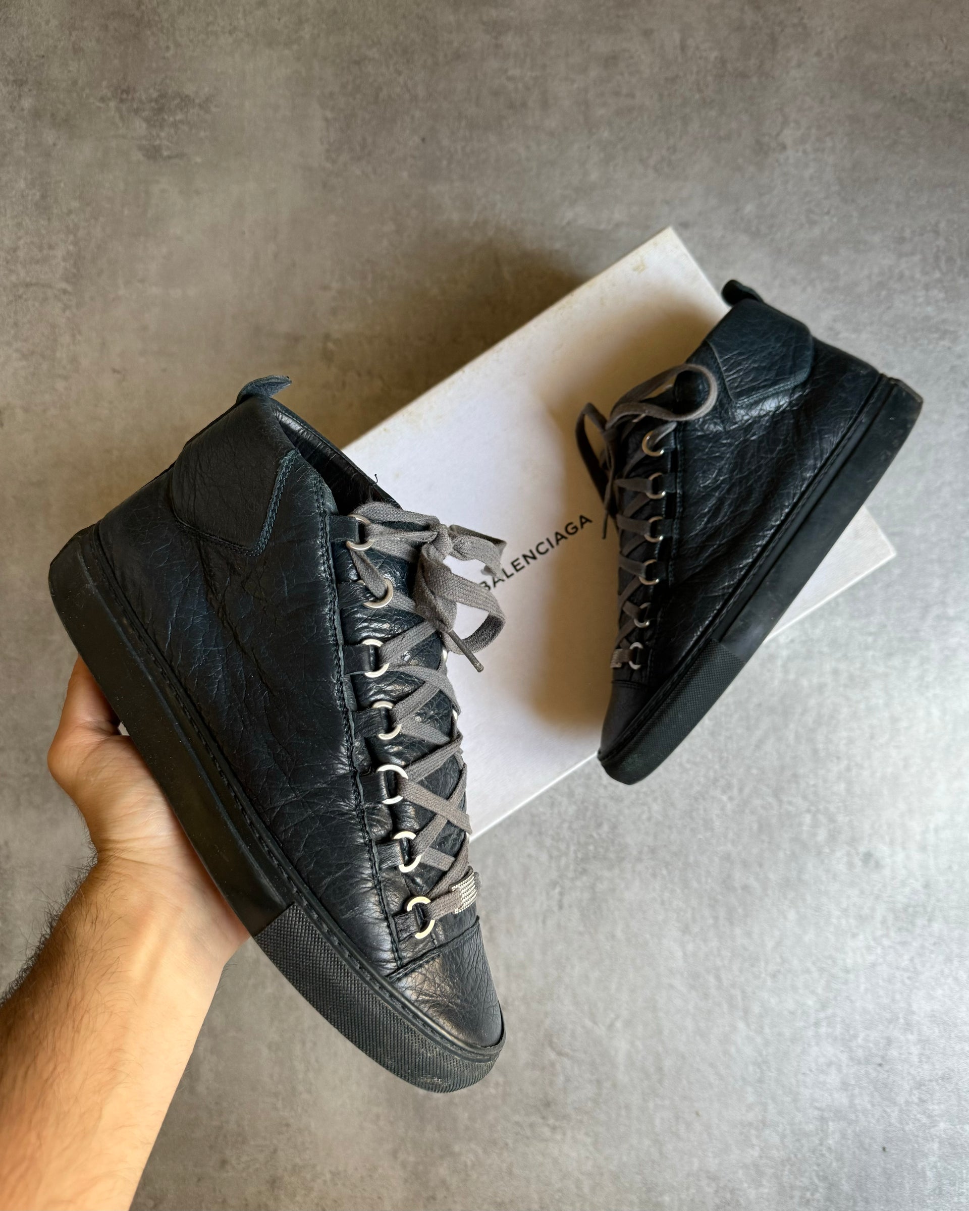 Balenciaga Arena High Blue Leather 40eu us7