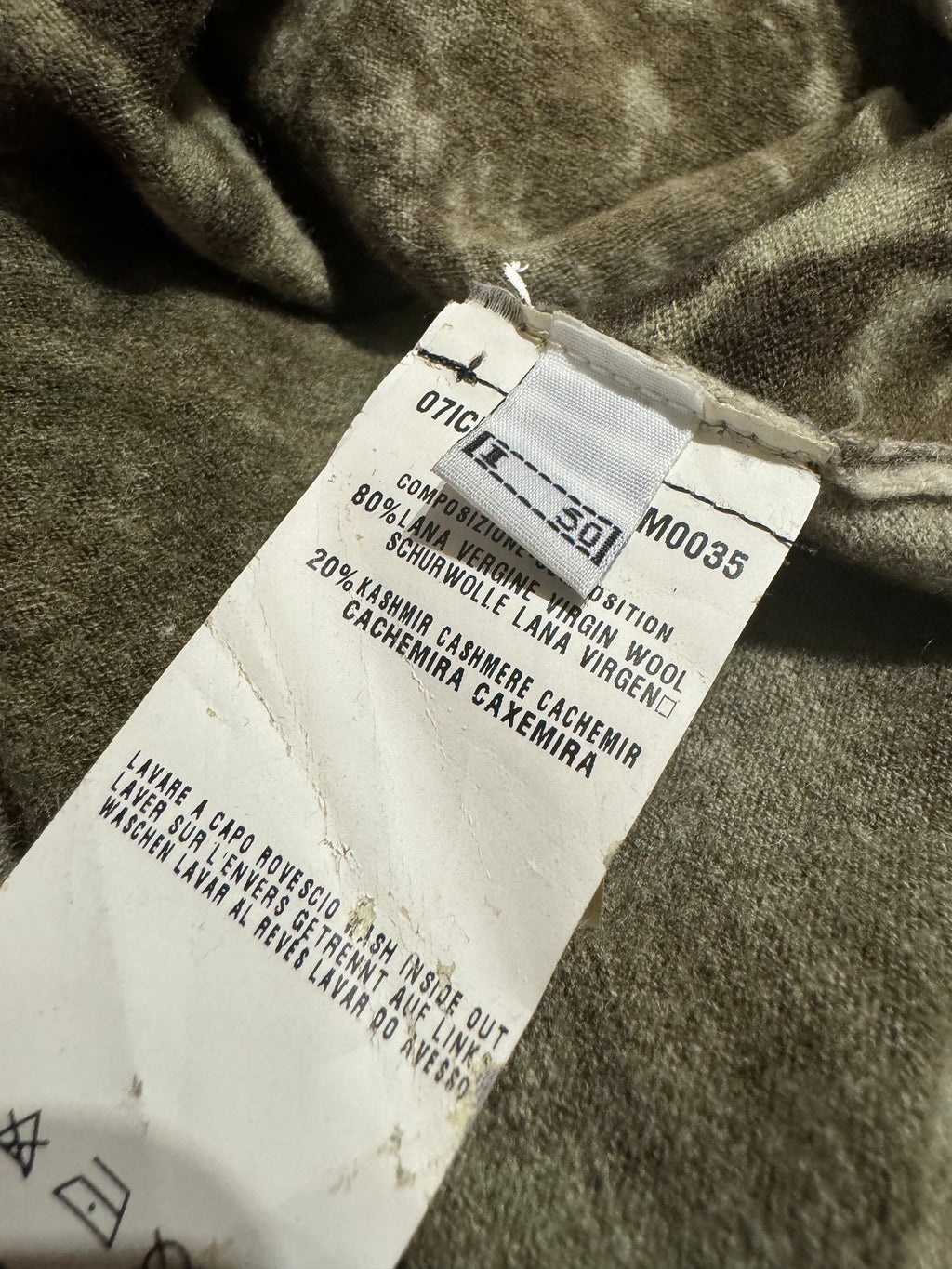 2000s Roberto Cavalli Green Camo Effect Turtleneck Sweater (S) - 7